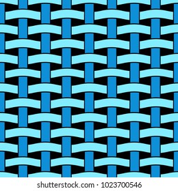 Basket weave seamless pattern. Wicker repeating texture. Geometric vector illustration.