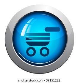 basket, web vector glossy icon