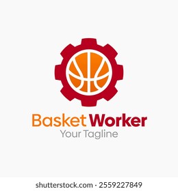 Basket Worker Logo Design Template. Good for Business, Agency, Community and Organization.