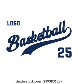 Basketball 25 text effect vector. Editable college t-shirt design printable text effect vector