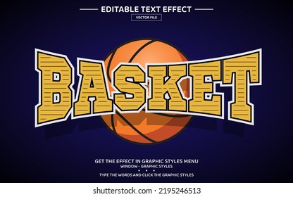 Basketball 3D Editable Text Effect Template