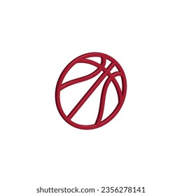 basketball 3d icon vector illustration
