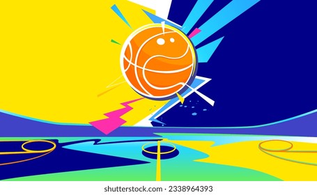 Basketball abstract background design for banner, poster, flyer template. The sport concepts