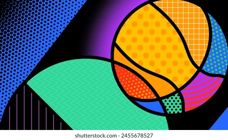 Basketball abstract background design for banner, poster, flyer template. The sport concepts