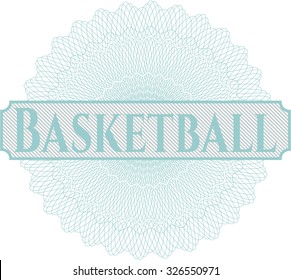 Basketball abstract rosette