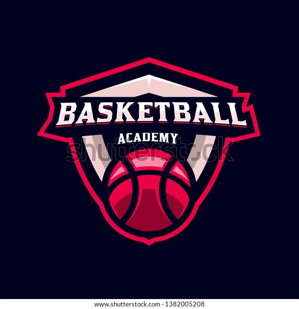 Basketball Academy Sport Logo Vektor Stock Vector Royalty Free 1382005208