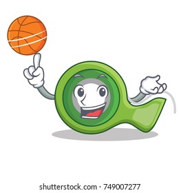 With basketball adhesive tape character cartoon