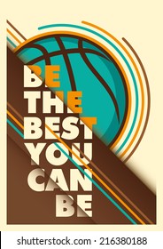 Basketball advertising poster design. Vector illustration.