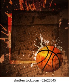 Basketball Advertising poster. Vector illustration