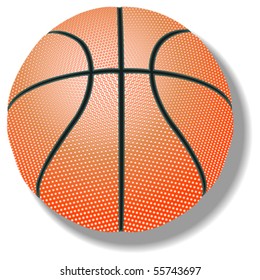 basketball against white background, abstract vector art illustration