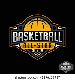 Basketball All Star vector mascot logo design with modern concept for sport team. Vector illustration