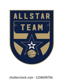 Basketball Allstar Team Logo