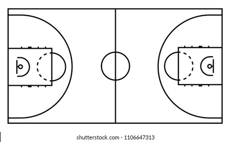 1,151 Basketball court markings Stock Vectors, Images & Vector Art ...