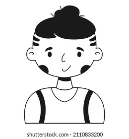 Basketball athlete avatar icon. Basket and sport game icon