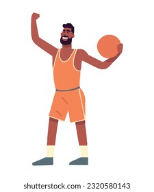 basketball athlete celebrates championship icon isolated
