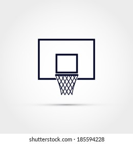 Basketball backboard icon
