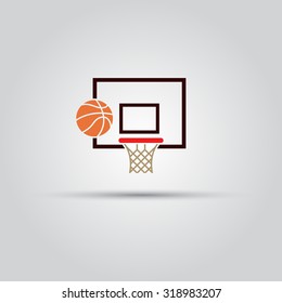 Basketball backboard isolated vector icon