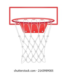 Basketball backboard semi flat color vector object. Sporting equipment. Sports gear. Fitness tool. Full sized item on white. Simple cartoon style illustration for web graphic design and animation