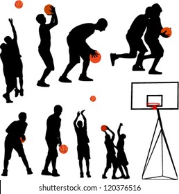 basketball and backboard vector