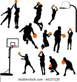 basketball and backboard vector