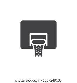 Basketball Backboard vector icon. filled flat sign for mobile concept and web design. Basketball hoop glyph icon. Symbol, logo illustration. Vector graphics