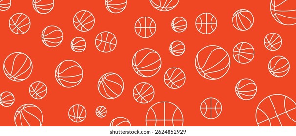 Fondo de baloncesto, estilo de contorno para la Plantilla, folleto, necesidades de la tarjeta de felicitación.