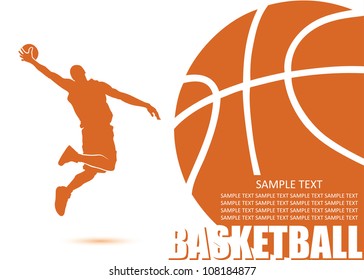 Basketball background - vector illustration