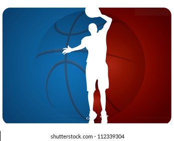 Basketball background - vector illustration