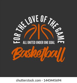 Basketball Background Vintage Logo Vector