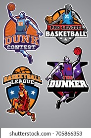 basketball badge design collection