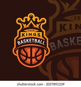 Basketball Badge Logo Design Vector