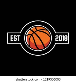 Basketball Badge Logo Est 2018