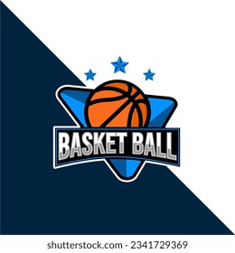 
Basketball badge logo template vector illustration