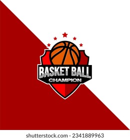 
Modelo de logotipo de placa de baloncesto ilustración vectorial