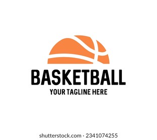 Basketball badge. Tournament basketball club emblem, design template on white background vector design and illustration.
