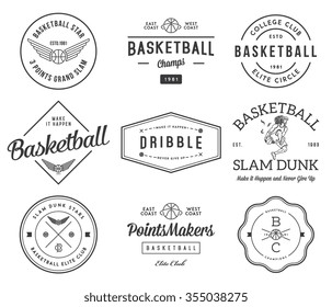 Basketball badges and crests for any use