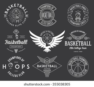 Basketball badges and crests for any use