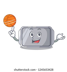 With basketball baking pan quality on isolated mascot