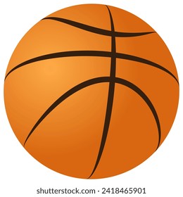 Basketball ball 3d view vector realistic