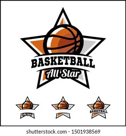 Basketball-All-Star-Logo-Vektorillustration