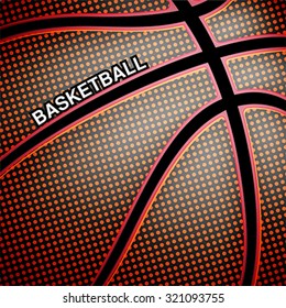 Basketball ball background, vector