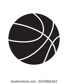 Basketball ball black art icon