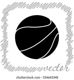 Basketball ball  black vector  icon