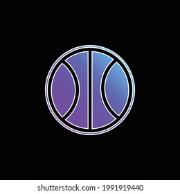 Basketball Ball blue gradient vector icon