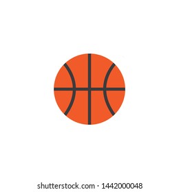 Basketball ball cartoon icon on white background