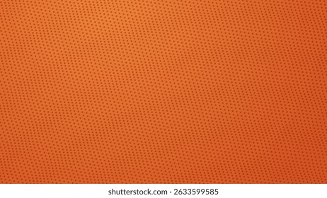Basquete Bola Cartoon de couro textura com bumps padrão de fundo. Borracha Laranja seixos Grão Pontos Textura. Pano de Fundo da Bandeira do Tema Esportivo. Ilustração de vetor.