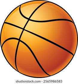 A basketball ball cartoon sports icon illustration
