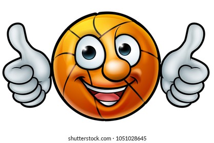 A basketball ball cartoon sports mascot