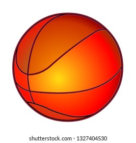 Basketball ball classic vector illustration isolated icon on white