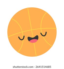 Basketball ball cute cartoon character